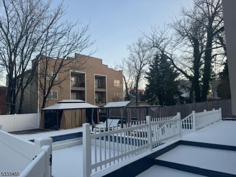 exterior space featuring a gazebo