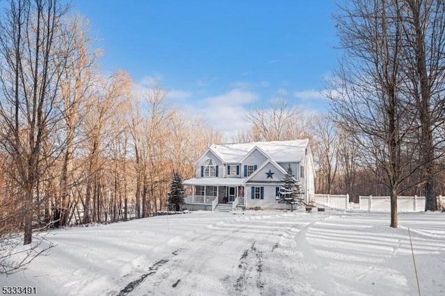 view of front of house with a porch