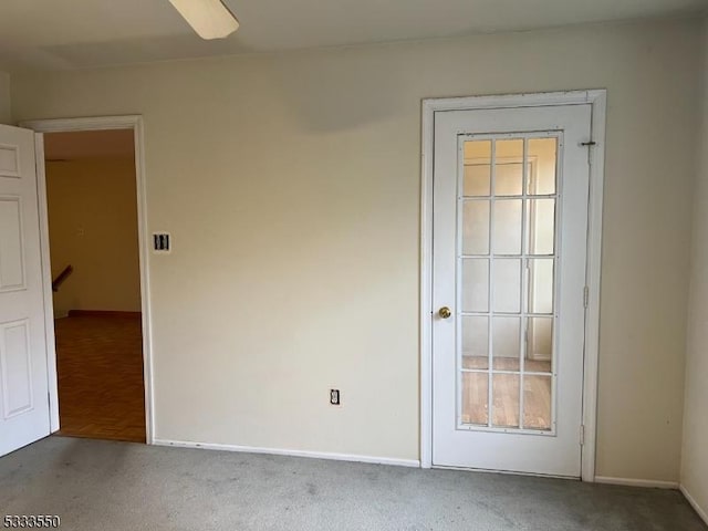 view of carpeted empty room