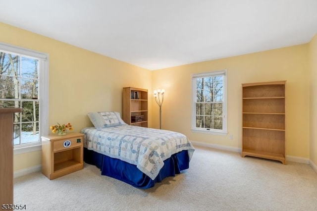 view of carpeted bedroom