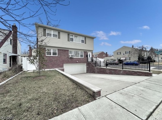 view of front facade with a garage