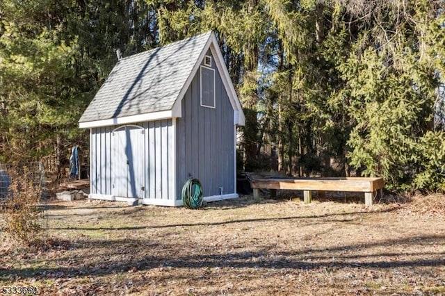 view of outbuilding