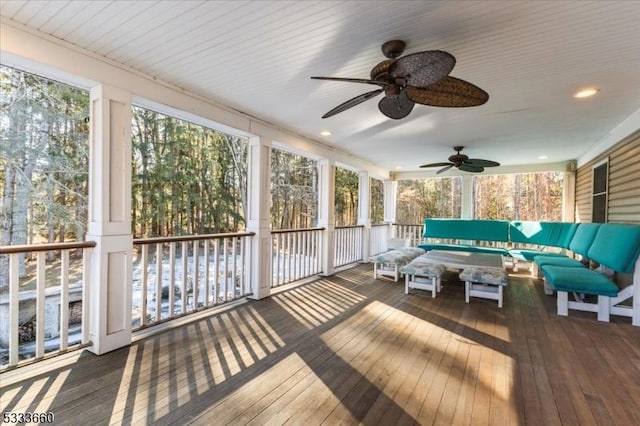 view of sunroom