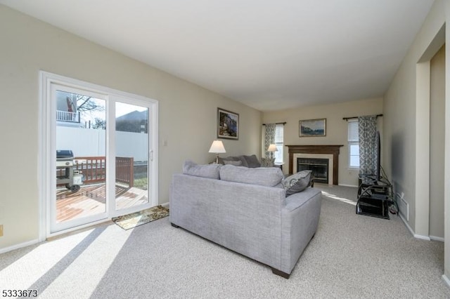 view of carpeted living room