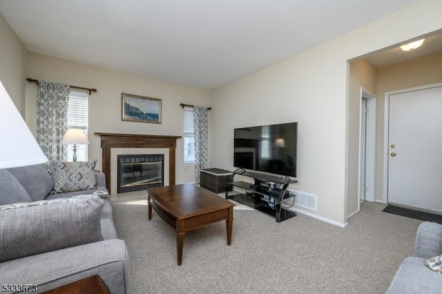 view of carpeted living room