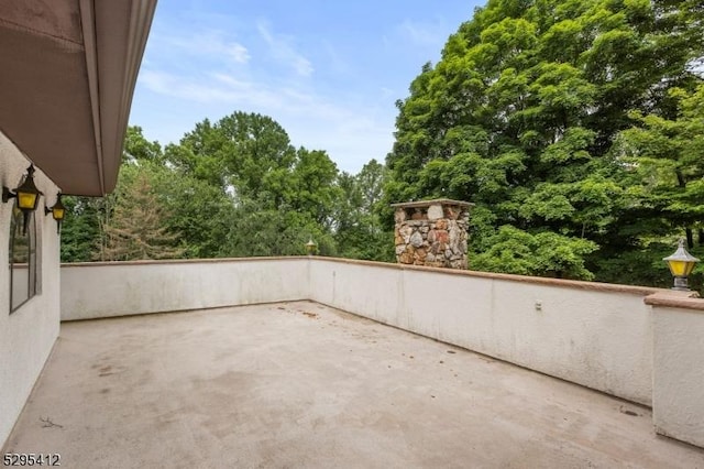 view of patio / terrace with a balcony