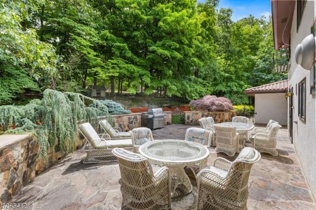 view of patio featuring grilling area