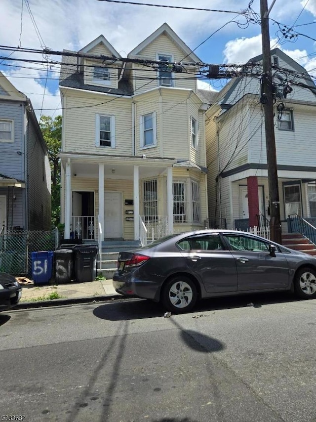 view of front of property with a porch