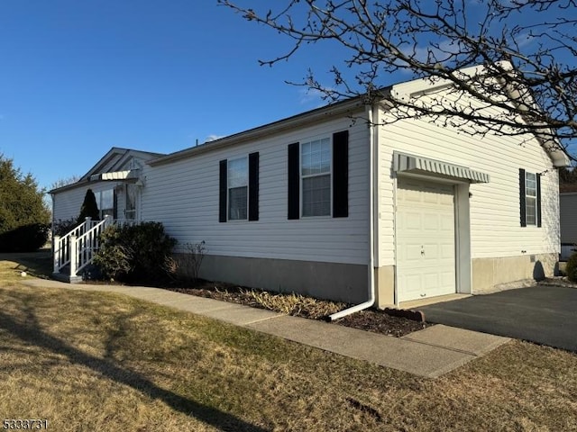 view of property exterior featuring a yard