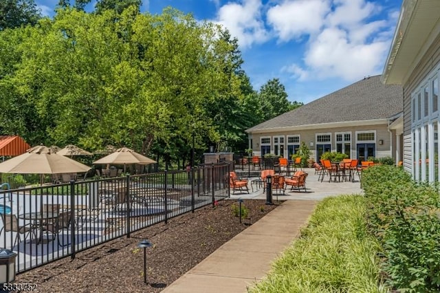 exterior space with a patio