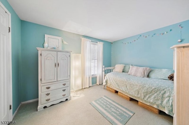 view of carpeted bedroom