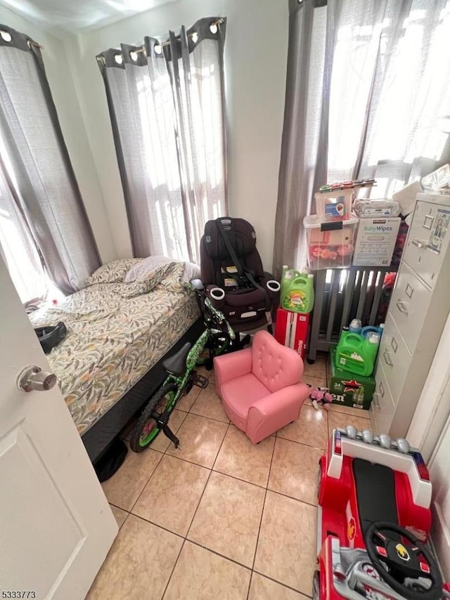 view of tiled bedroom