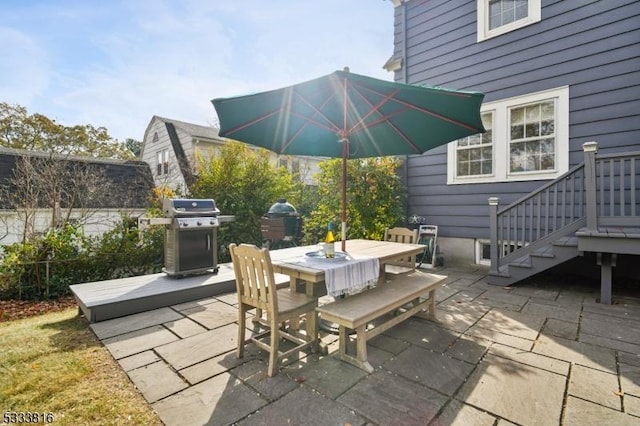 view of patio / terrace with a grill