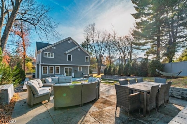 view of patio / terrace featuring an outdoor living space