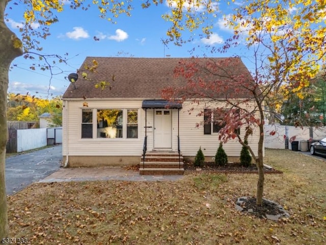 view of bungalow