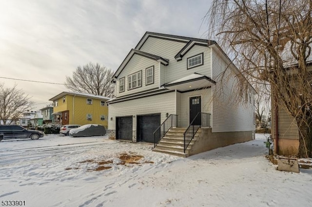 front facade featuring a garage