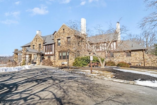 view of tudor home