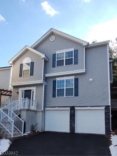 view of front of house featuring a garage