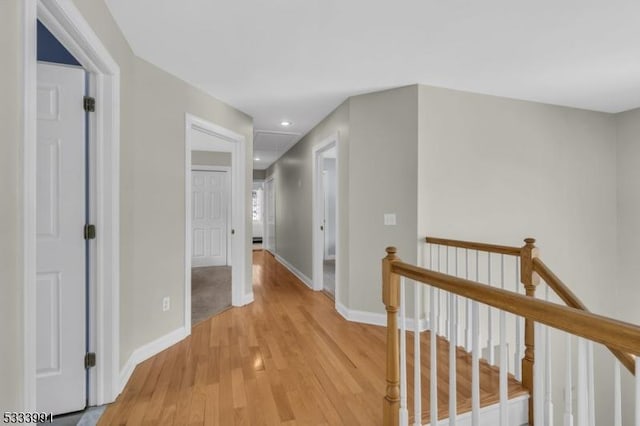 hallway featuring hardwood / wood-style flooring