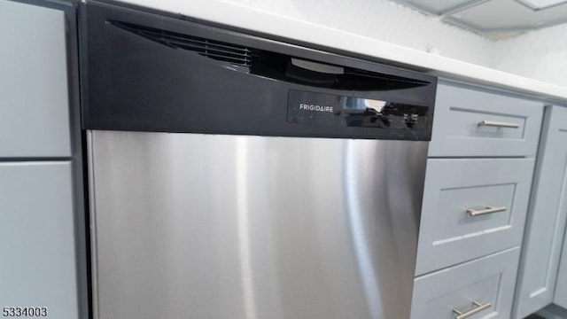 details with stainless steel dishwasher