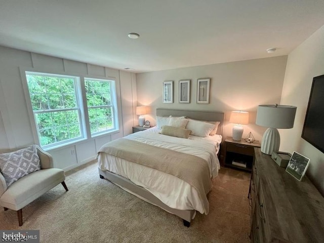 view of carpeted bedroom