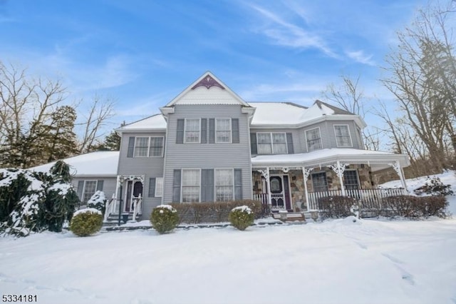 view of front facade with covered porch