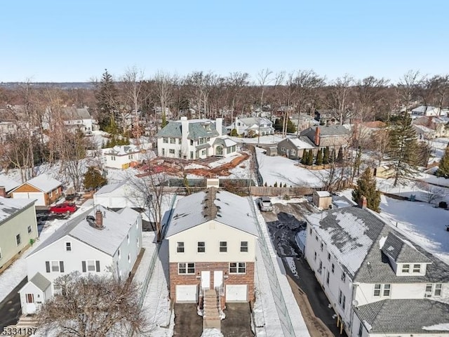 view of snowy aerial view