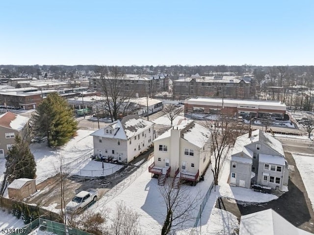 view of snowy aerial view