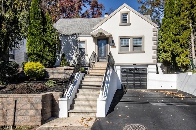 view of front property with a garage