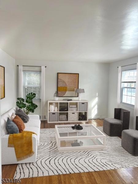 living room featuring hardwood / wood-style flooring