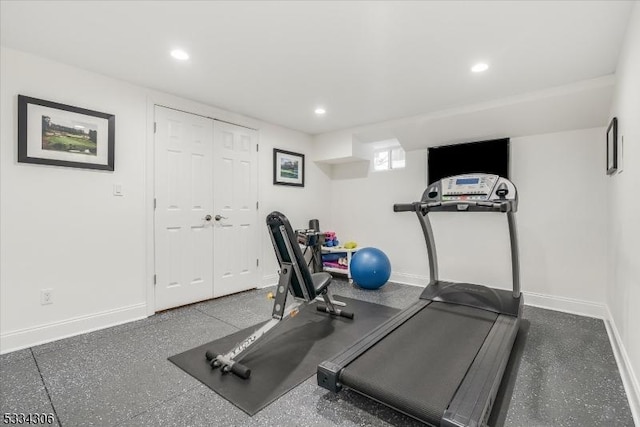 view of workout area