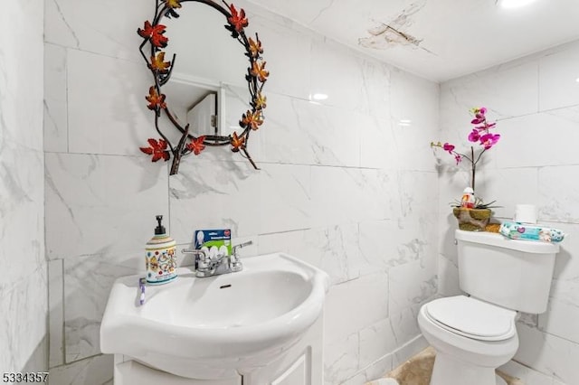 bathroom with sink and toilet