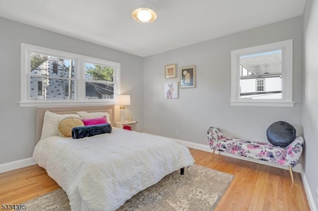 bedroom featuring wood-type flooring