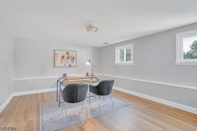 interior space featuring light hardwood / wood-style flooring