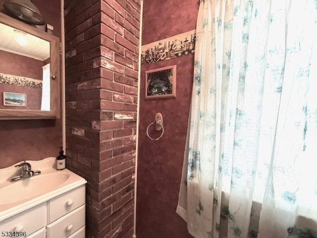 bathroom featuring vanity and a wealth of natural light