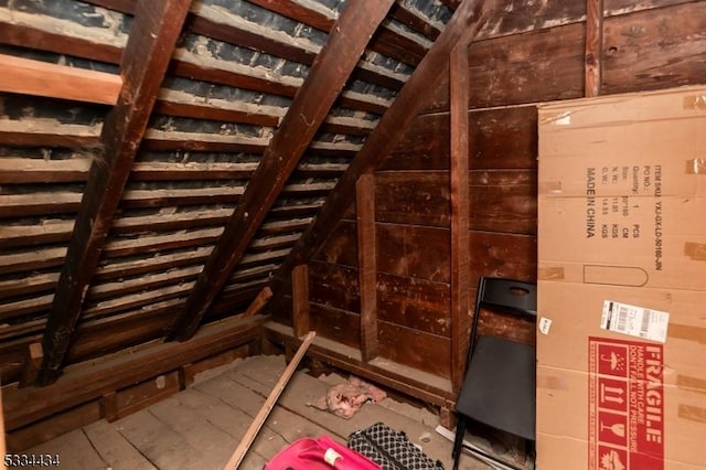 view of attic