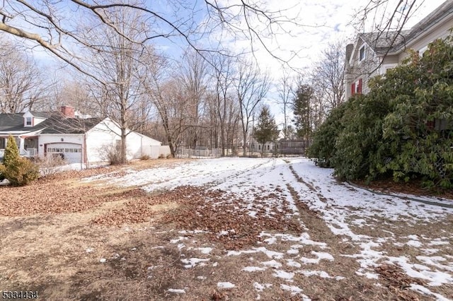 view of snowy yard