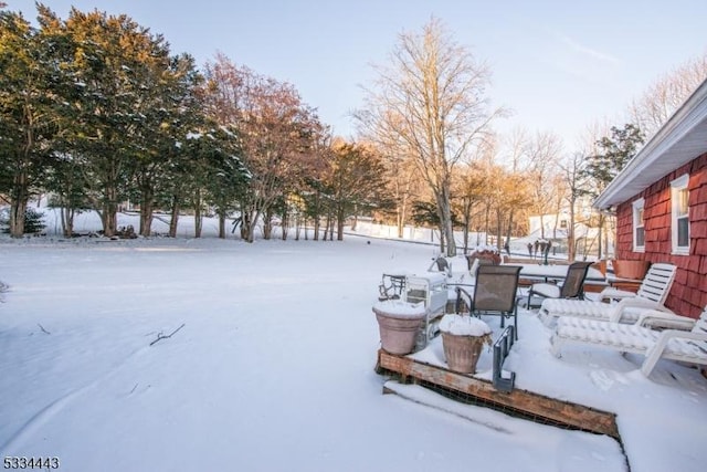 view of snowy yard