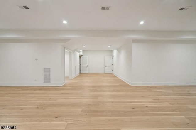 empty room featuring light hardwood / wood-style floors