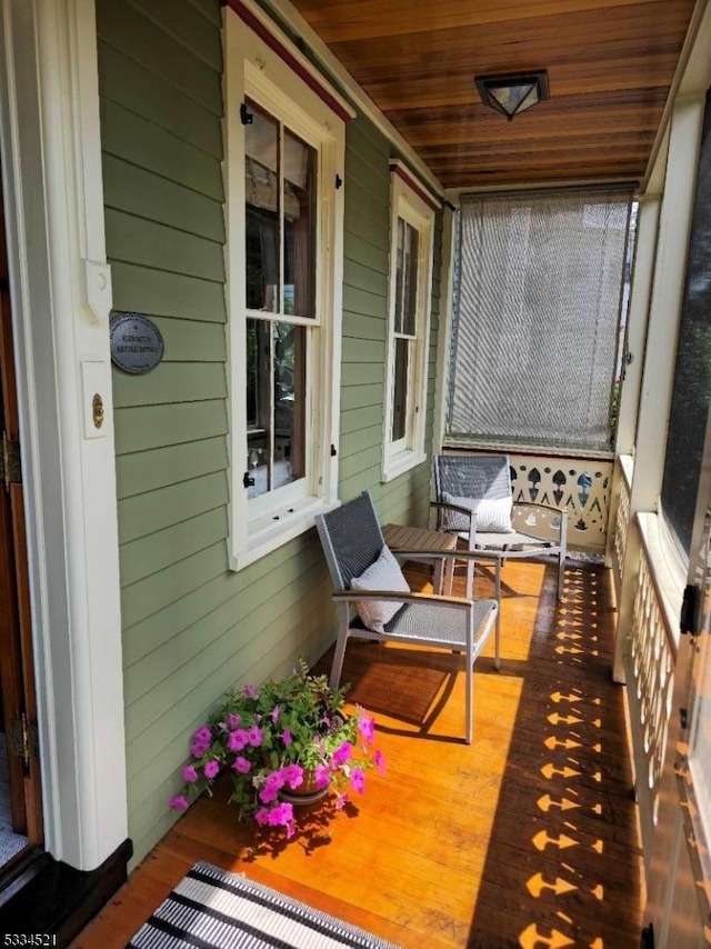 balcony with covered porch