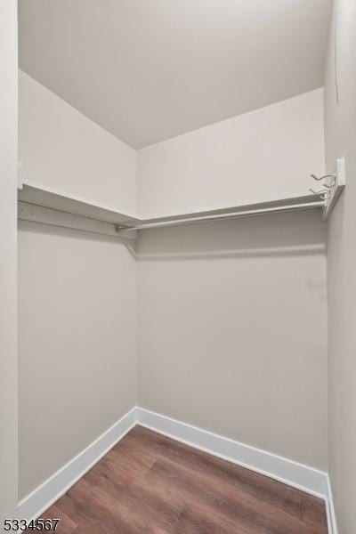 spacious closet featuring hardwood / wood-style floors