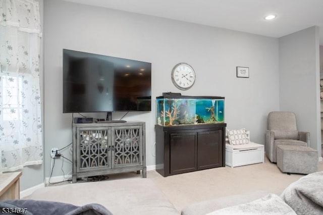 view of carpeted living room