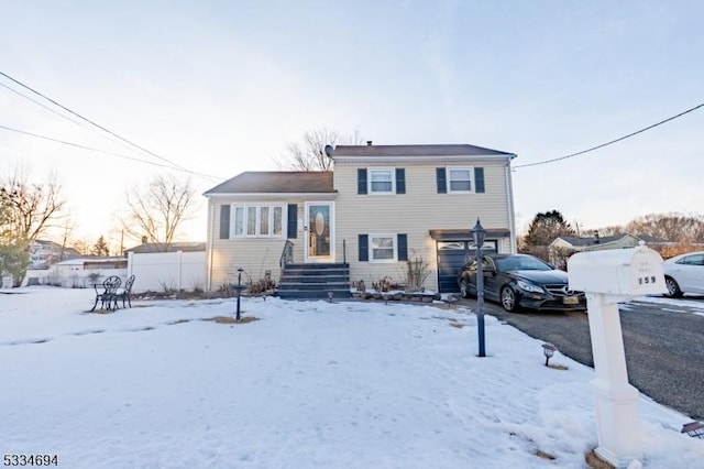 view of split level home