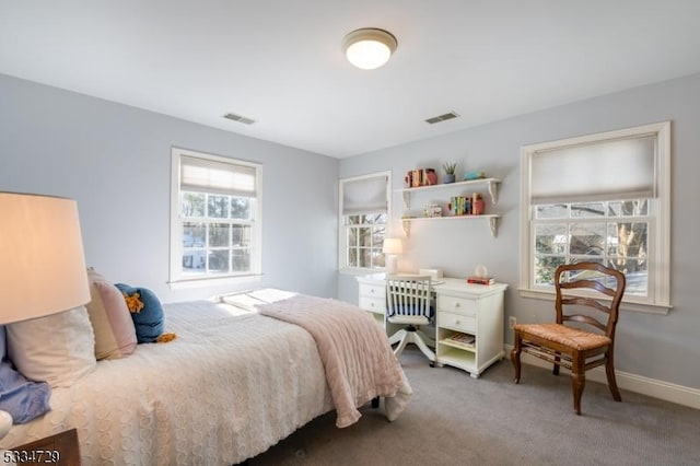 view of carpeted bedroom