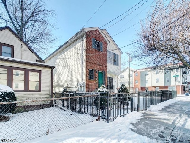 view of snow covered exterior