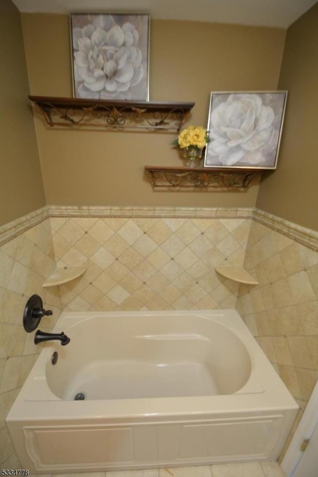 bathroom with a bathing tub