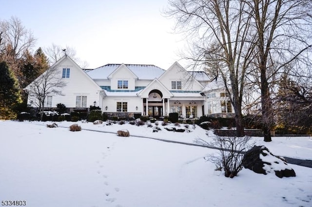 view of front of property with french doors