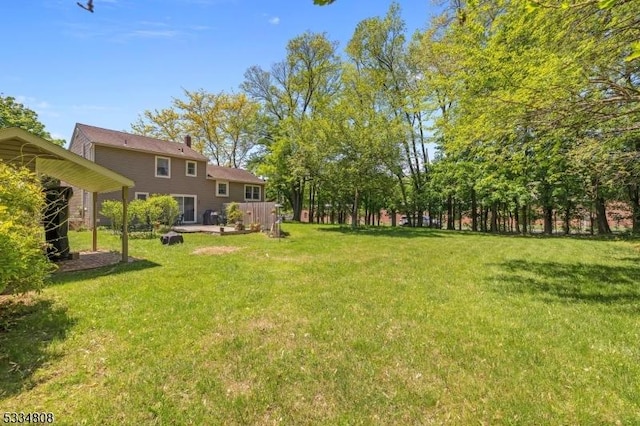 view of grassy yard