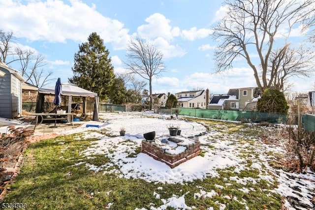 view of snowy yard