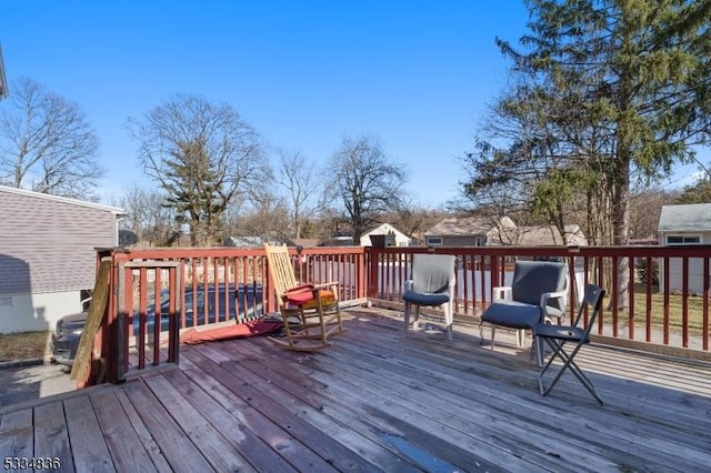 view of wooden deck